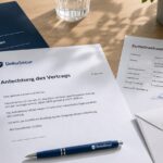 Anfechtungserklärung mit Vertragsunterlagen, Umschlag und Zustellnachweis als seriöses Beitragsbild