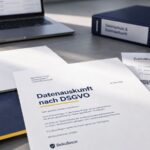Datenauskunft nach DSGVO mit Datenschutzunterlagen und Zustellnachweis