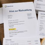 Frist zur Rückzahlung mit Rechnung, Kontoauszug, Geldbetrag und Zustellnachweis