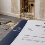 Mängelanzeige an Handwerker mit Baustellensituation und Unterlagen zur Nachbesserung